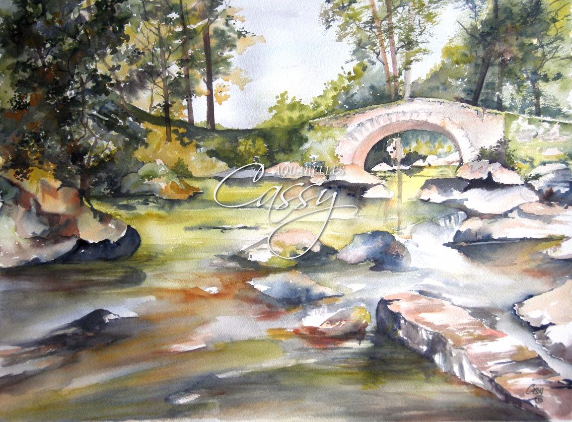 Au fil de l'eau 46 cm X 61 cm
